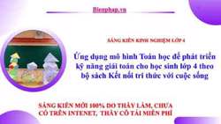 Ứng dụng mô hình toán học để phát triển kỹ năng giải toán cho học sinh lớp 4